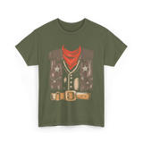 Cool Cowboy Costume Rodeo Sheriff T-Shirt - Military Green