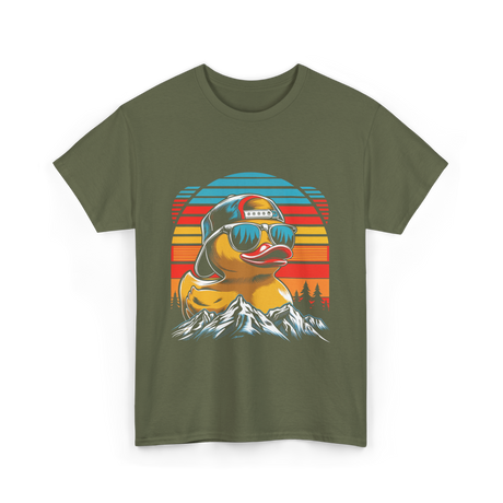 Cool Duck Sunglasses Duck Lover T-Shirt - Military Green