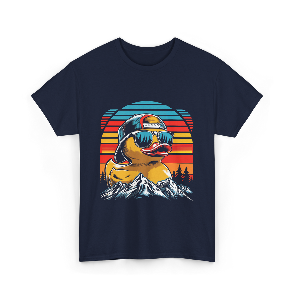 Cool Duck Sunglasses Duck Lover T-Shirt - Navy