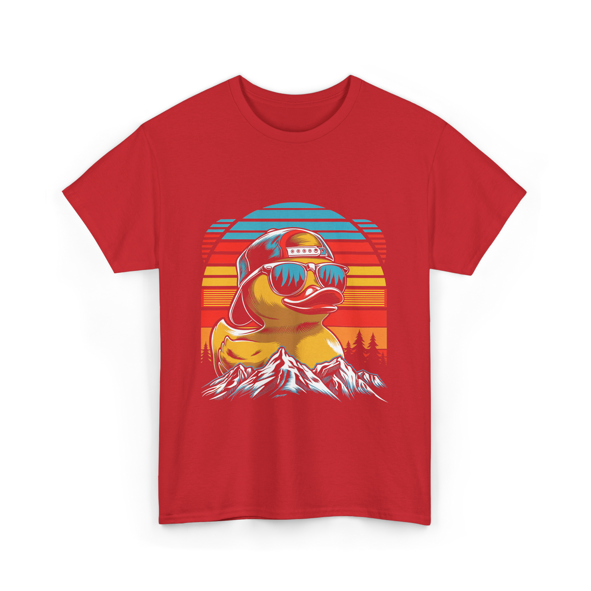 Cool Duck Sunglasses Duck Lover T-Shirt - Red