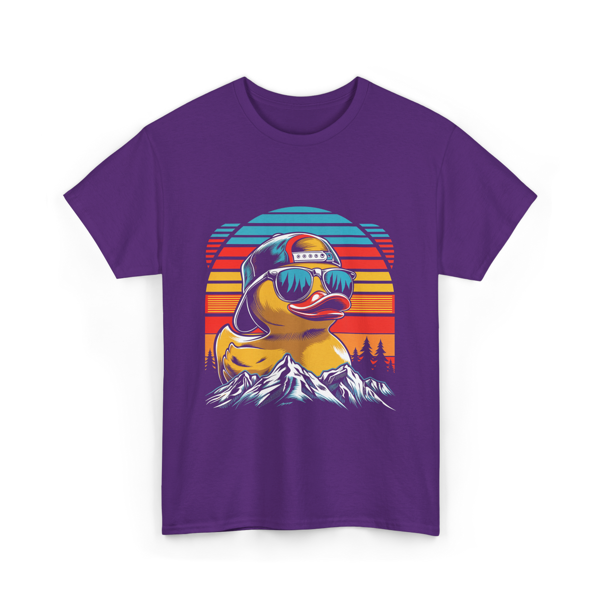 Cool Duck Sunglasses Duck Lover T-Shirt - Purple