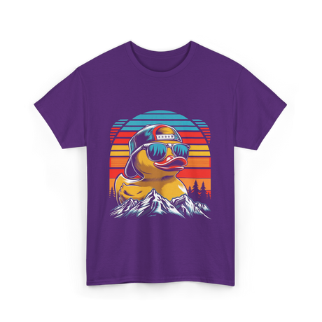 Cool Duck Sunglasses Duck Lover T-Shirt - Purple