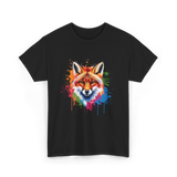 Cool Fox Colorful Fox T-Shirt - Black