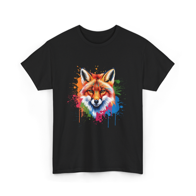 Cool Fox Colorful Fox T-Shirt - Black