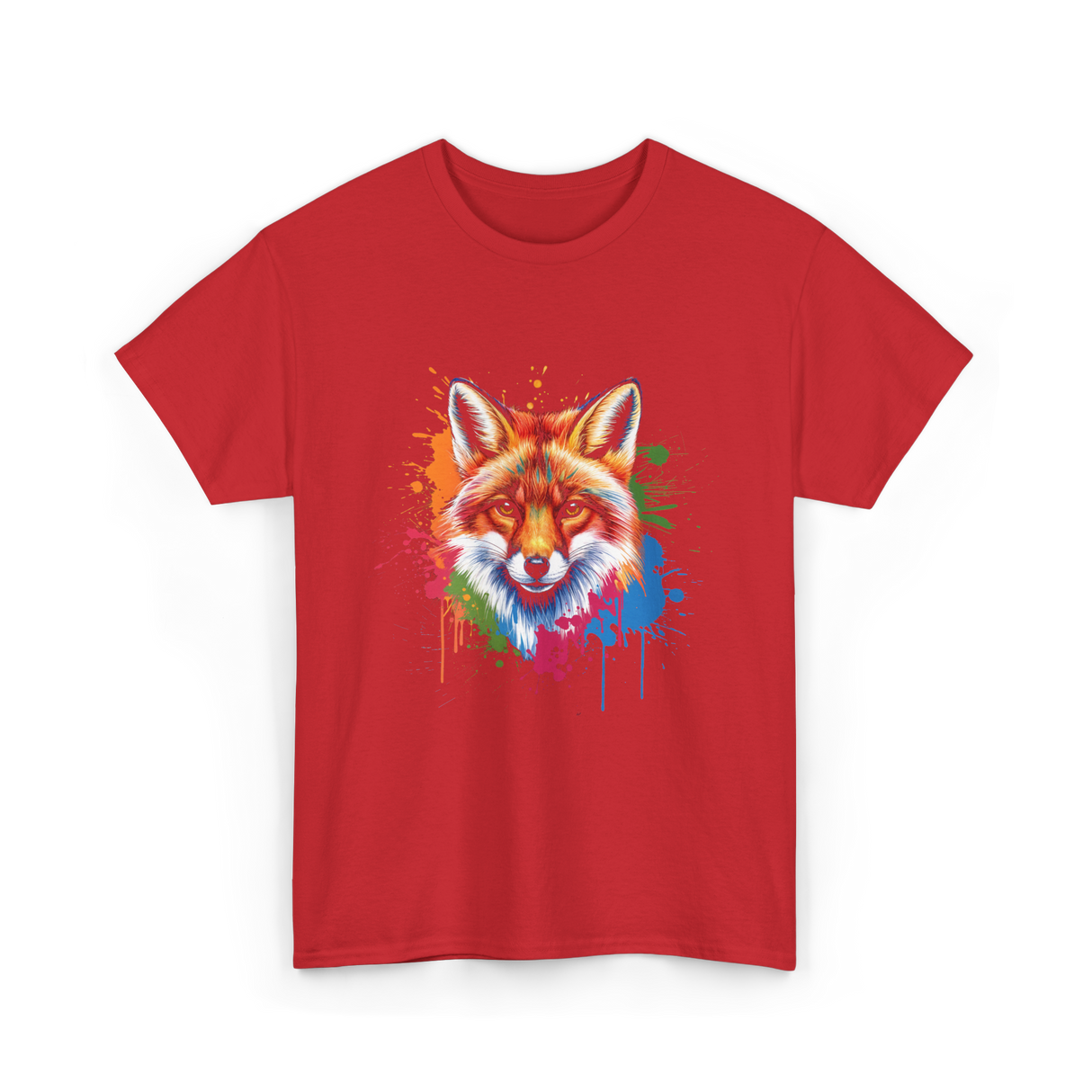 Cool Fox Colorful Fox T-Shirt - Red