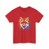 Cool Fox Colorful Fox T-Shirt - Red