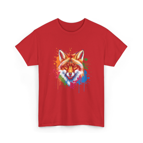 Cool Fox Colorful Fox T-Shirt - Red