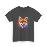 Cool Fox Colorful Fox T-Shirt - Dark Heather