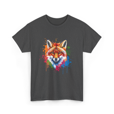 Cool Fox Colorful Fox T-Shirt - Dark Heather