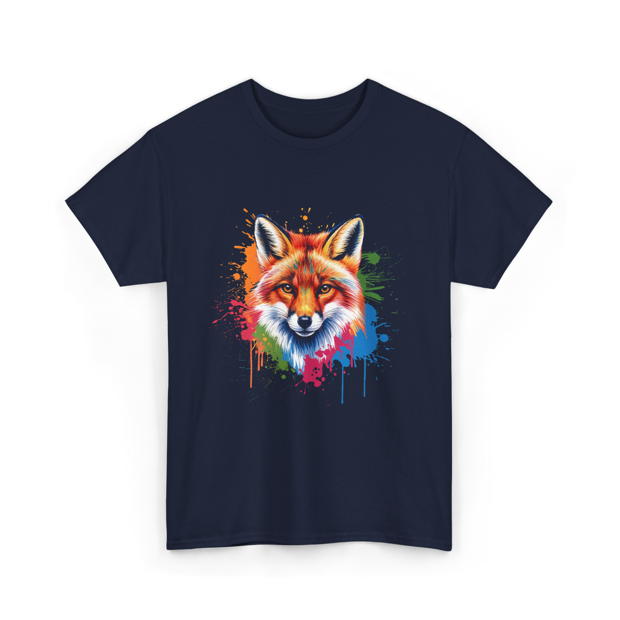 Cool Fox Colorful Fox T-Shirt - Navy