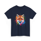 Cool Fox Colorful Fox T-Shirt - Navy