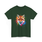 Cool Fox Colorful Fox T-Shirt - Forest Green