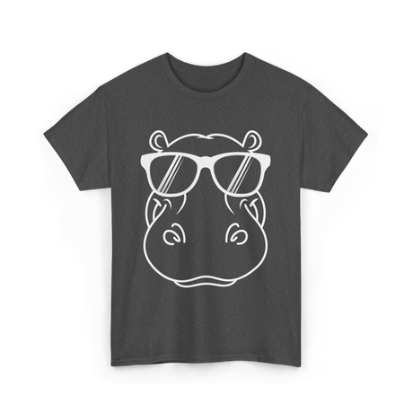 Cool Hippo Design Hippo T-Shirt - Dark Heather