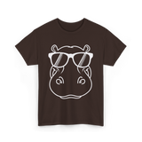 Cool Hippo Design Hippo T-Shirt - Dark Chocolate