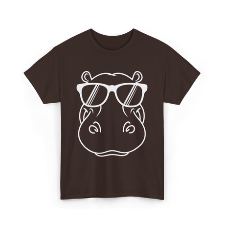 Cool Hippo Design Hippo T-Shirt - Dark Chocolate