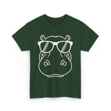 Cool Hippo Design Hippo T-Shirt - Forest Green