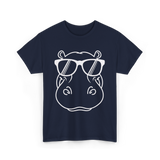 Cool Hippo Design Hippo T-Shirt - Navy