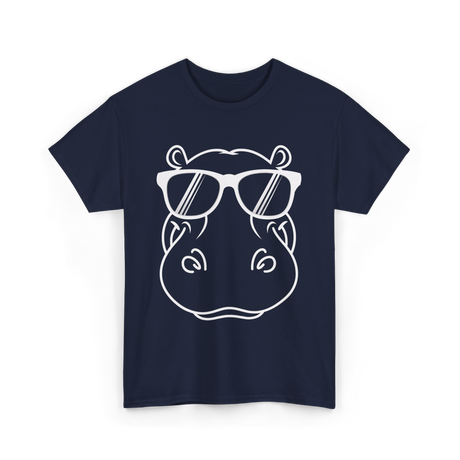 Cool Hippo Design Hippo T-Shirt - Navy