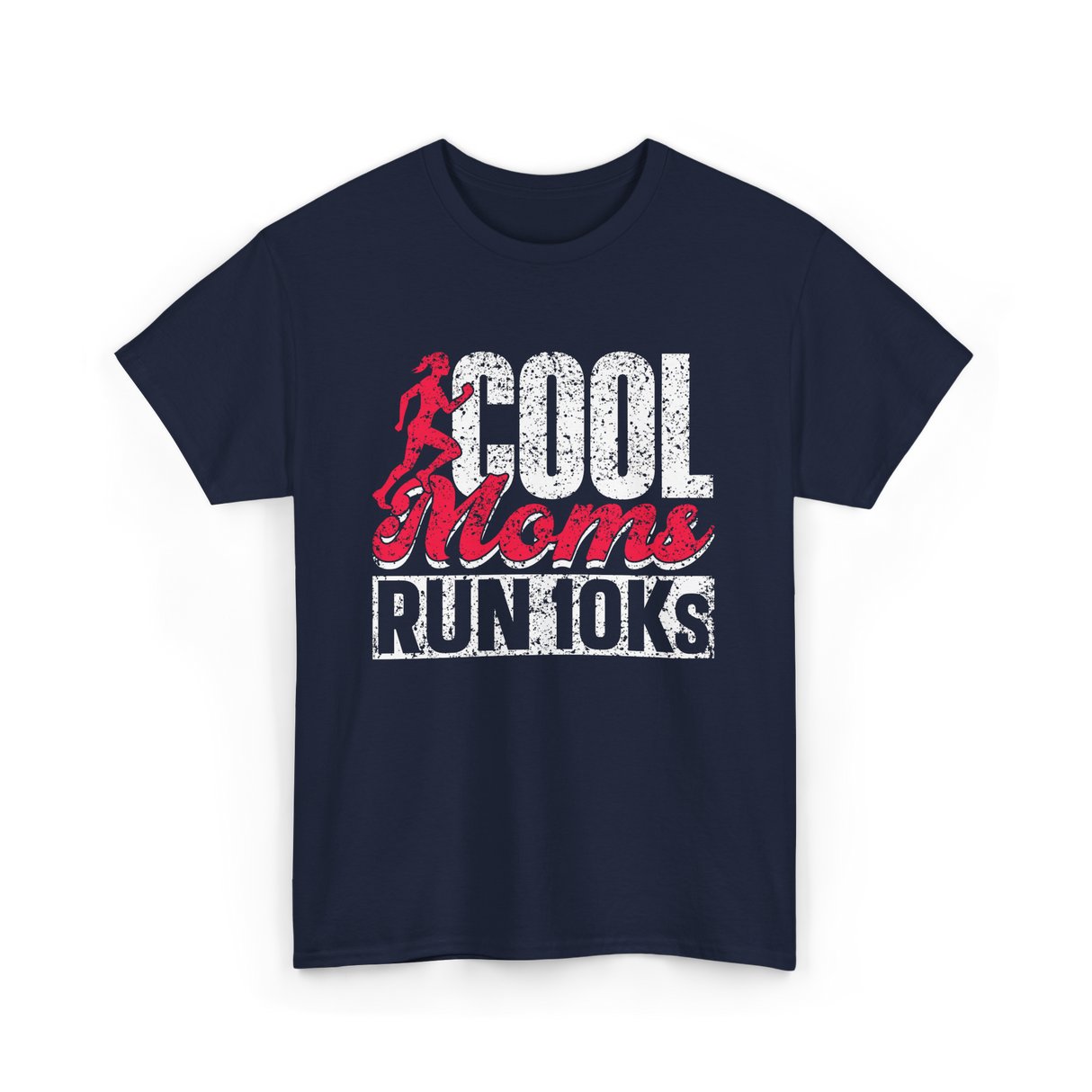 Cool Moms Run Running T-Shirt - Navy