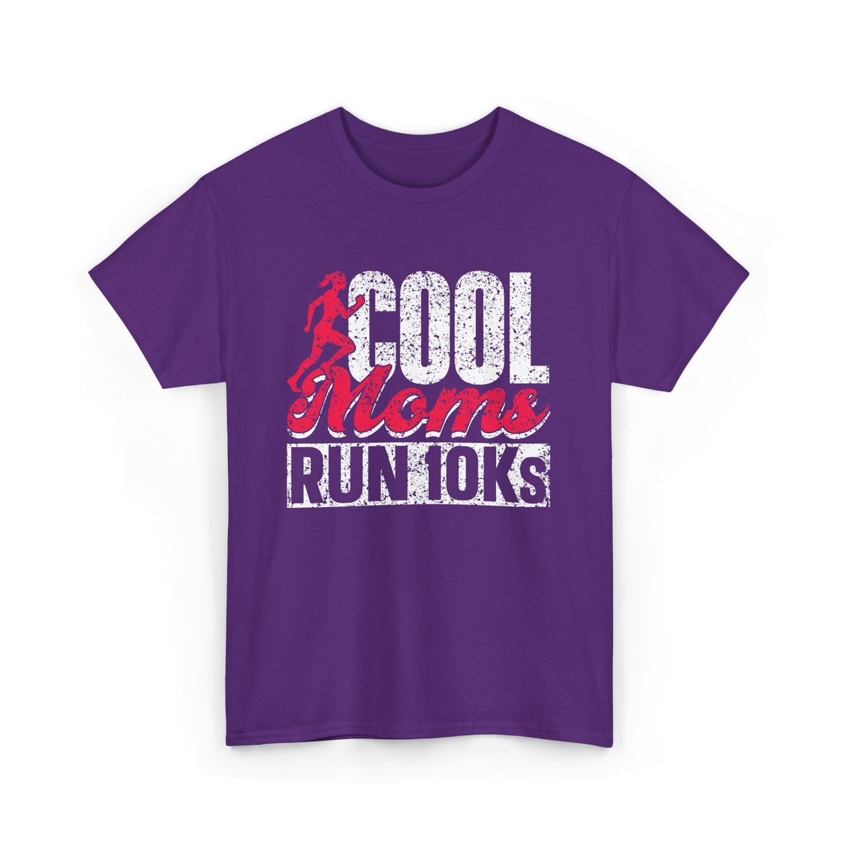 Cool Moms Run Running T-Shirt - Purple