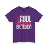 Cool Moms Run Running T-Shirt - Purple