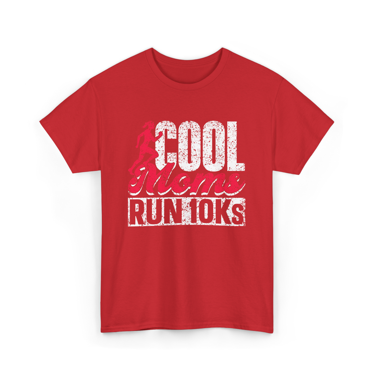 Cool Moms Run Running T-Shirt - Red