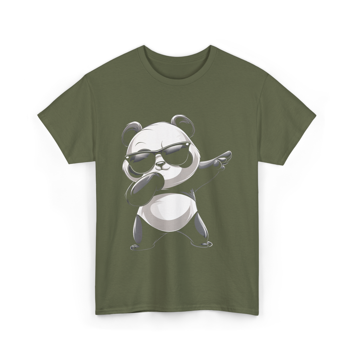 Cool Panda T-Shirt - Military Green