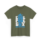 Cool Pool Guy Swimming Attendant T-Shirt - Military Green