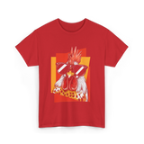 Cool Rooster Sunglasses Chicken T-Shirt - Red