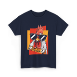 Cool Rooster Sunglasses Chicken T-Shirt - Navy