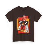 Cool Rooster Sunglasses Chicken T-Shirt - Dark Chocolate