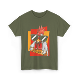 Cool Rooster Sunglasses Chicken T-Shirt - Military Green