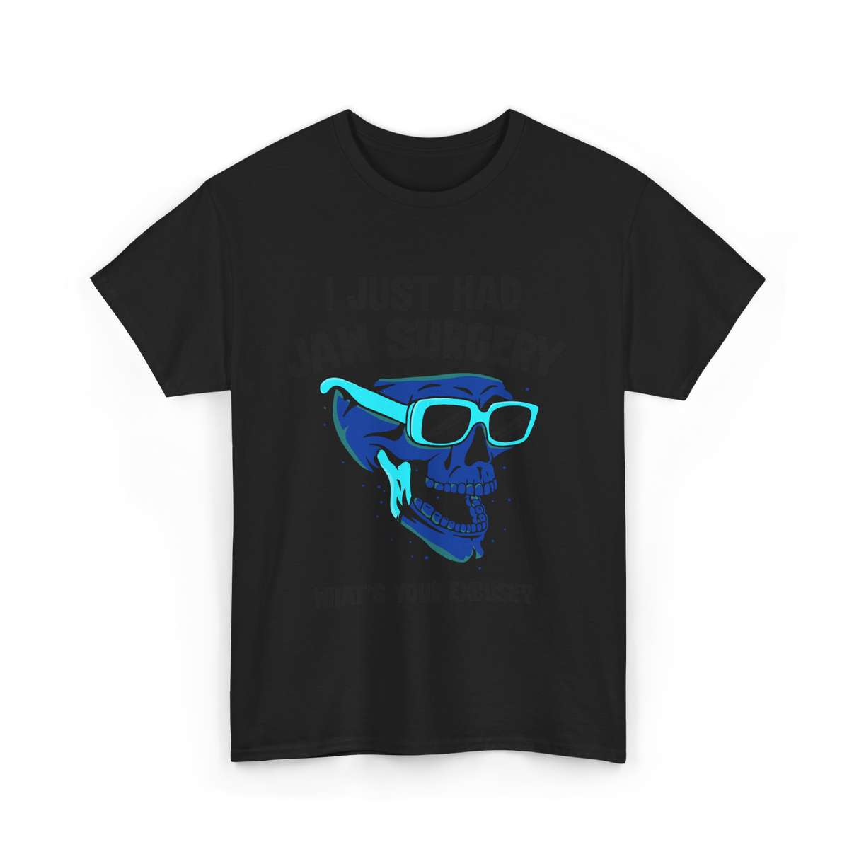 Cool Skull Glasses Surgery Support T-Shirt - Black