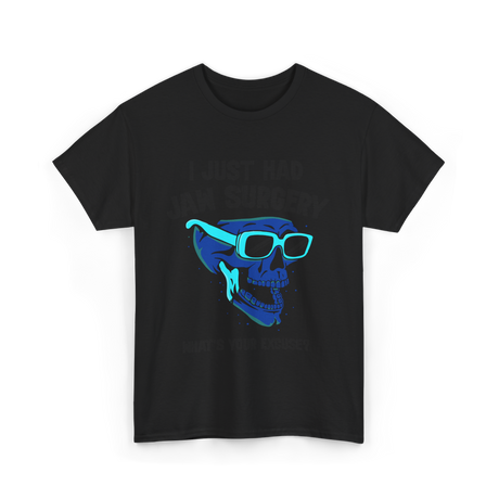 Cool Skull Glasses Surgery Support T-Shirt - Black