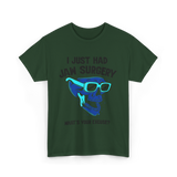 Cool Skull Glasses Surgery Support T-Shirt - Forest Green