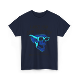 Cool Skull Glasses Surgery Support T-Shirt - Navy