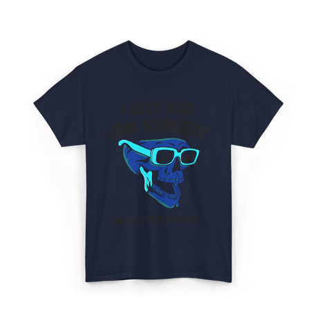 Cool Skull Glasses Surgery Support T-Shirt - Navy