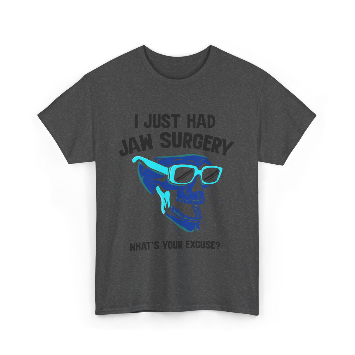 Cool Skull Glasses Surgery Support T-Shirt - Dark Heather