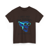 Cool Skull Glasses Surgery Support T-Shirt - Dark Chocolate