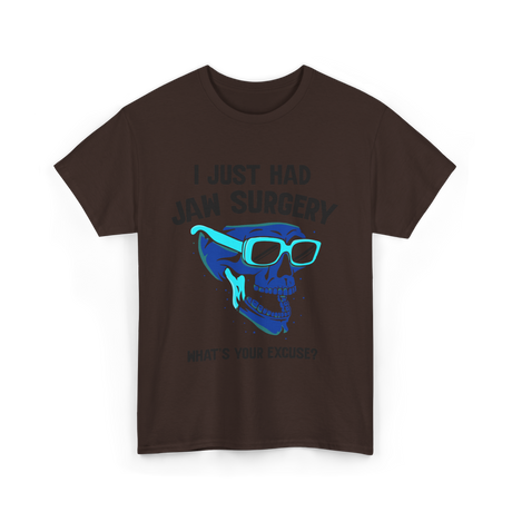 Cool Skull Glasses Surgery Support T-Shirt - Dark Chocolate