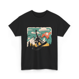 Cool Snowboarder Vintage Snowboarding T-Shirt - Black