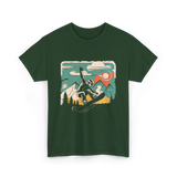 Cool Snowboarder Vintage Snowboarding T-Shirt - Forest Green