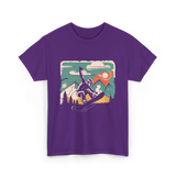 Cool Snowboarder Vintage Snowboarding T-Shirt - Purple