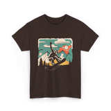 Cool Snowboarder Vintage Snowboarding T-Shirt - Dark Chocolate