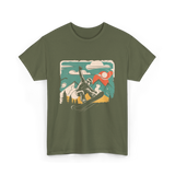 Cool Snowboarder Vintage Snowboarding T-Shirt - Military Green