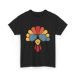 Cool Turkey Face Turkey Thanksgiving T-Shirt - Black