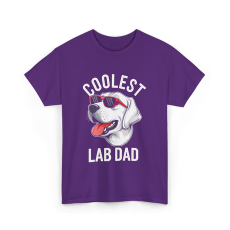 Coolest Lab Dad Labrador Dog T-Shirt - Purple