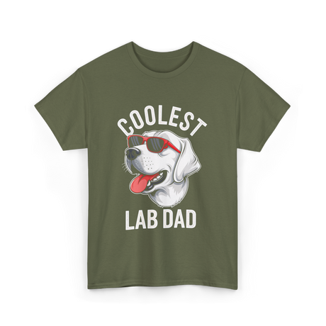 Coolest Lab Dad Labrador Dog T-Shirt - Military Green