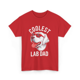 Coolest Lab Dad Labrador Dog T-Shirt - Red