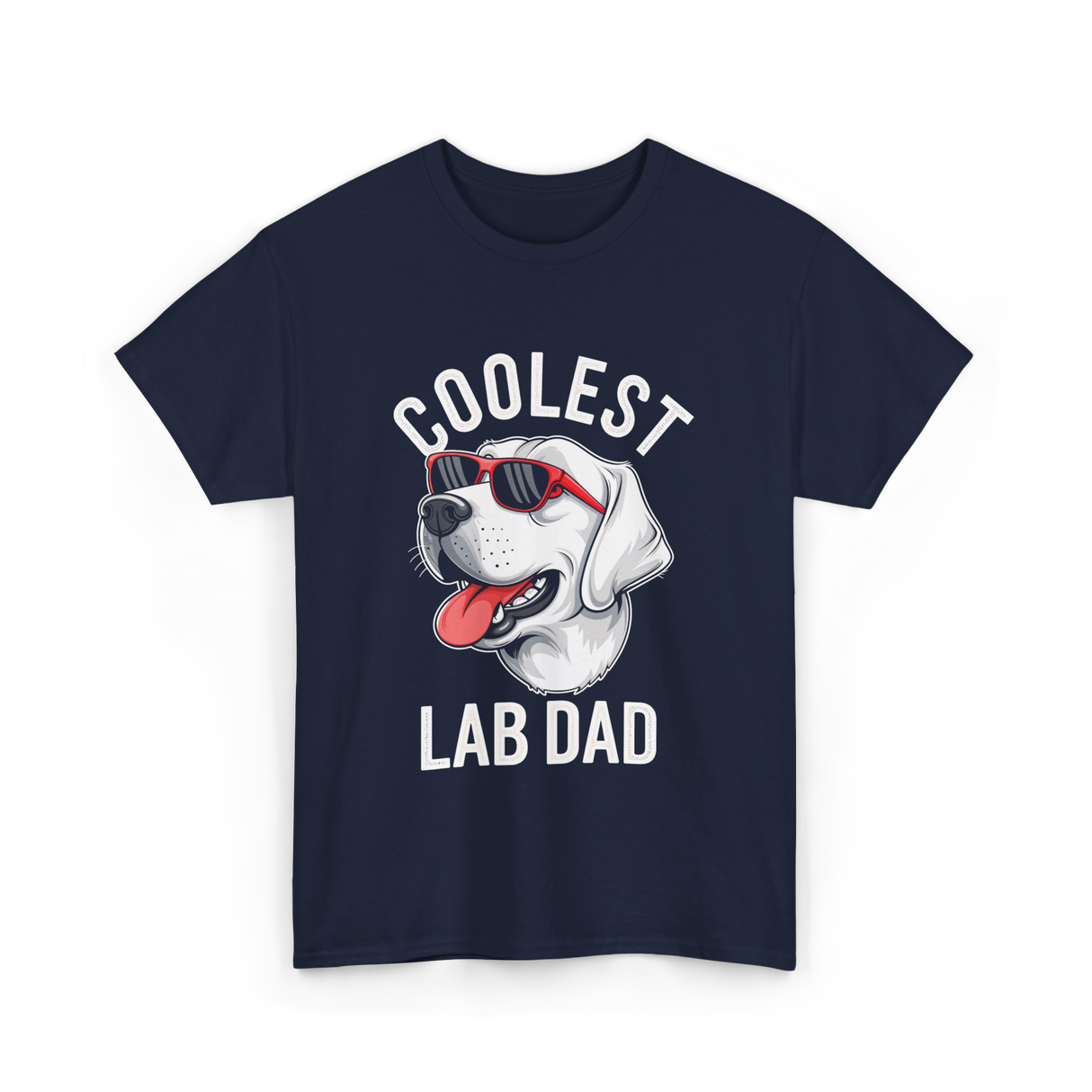 Coolest Lab Dad Labrador Dog T-Shirt - Navy